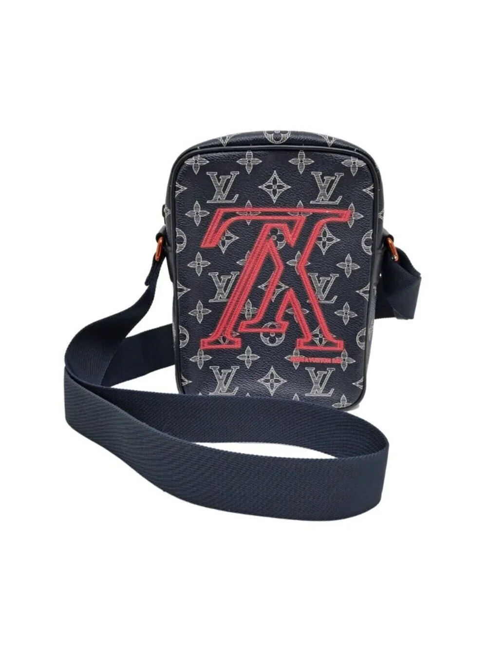 Louis Vuitton Danuve PM Monogram Shoulder Bag Navy